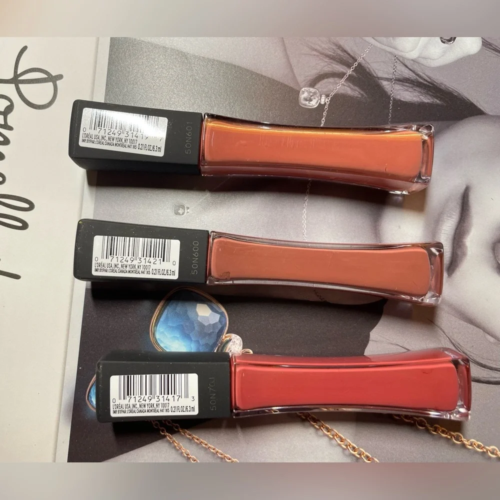 L'Oreal Red and Brown Lip Balm & Gloss Collection
